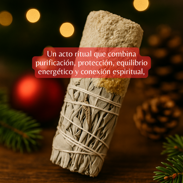 Atado Herbal de Copal y Salvia Blanca 10 cm · Conexión espiritual